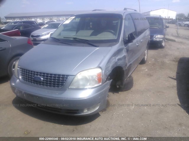 2FMZA52297BA04553 - 2007 FORD FREESTAR SEL BLUE photo 2