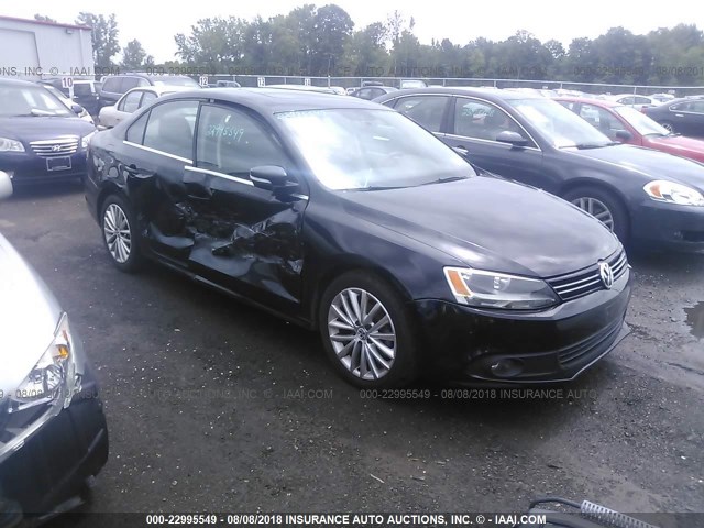 3VWLZ7AJXBM324993 - 2011 VOLKSWAGEN JETTA SEL BLACK photo 1