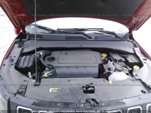 3C4NJDBB6JT107826 - 2018 JEEP COMPASS LATITUDE 红色 照片 10