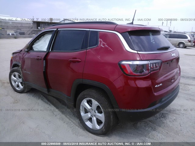 3C4NJDBB6JT107826 - 2018 JEEP COMPASS LATITUDE 红色 照片 3