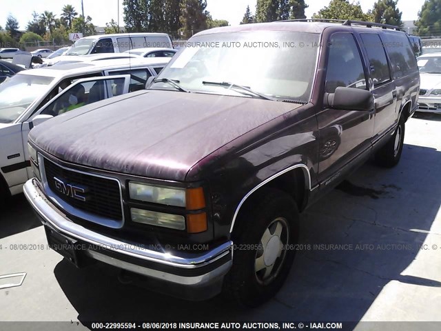 3GKFK16RXXG547237 - 1999 GMC SUBURBAN K1500 BURGUNDY photo 2