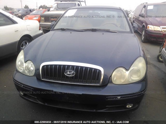 KMHWF35H05A188427 - 2005 HYUNDAI SONATA GLS/LX BLUE photo 6