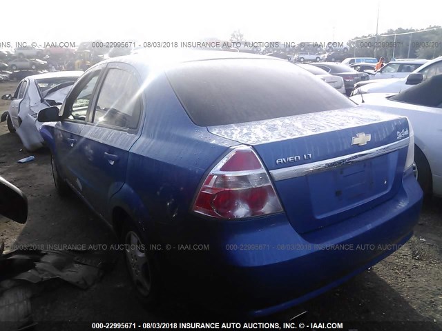 KL1TD56E39B333013 - 2009 CHEVROLET AVEO LS/LT BLUE photo 3
