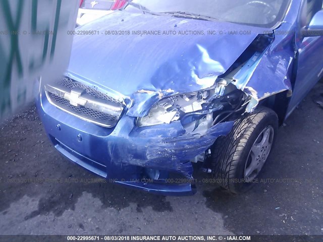 KL1TD56E39B333013 - 2009 CHEVROLET AVEO LS/LT BLUE photo 6