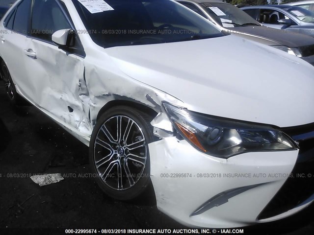 4T1BF1FK4GU507374 - 2016 TOYOTA CAMRY LE/XLE/SE/XSE WHITE photo 6