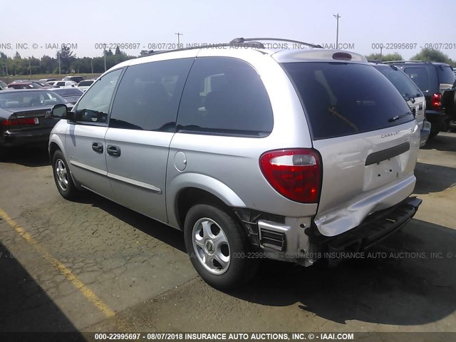 1B8GP25311B210875 - 2001 DODGE CARAVAN SE SILVER photo 3