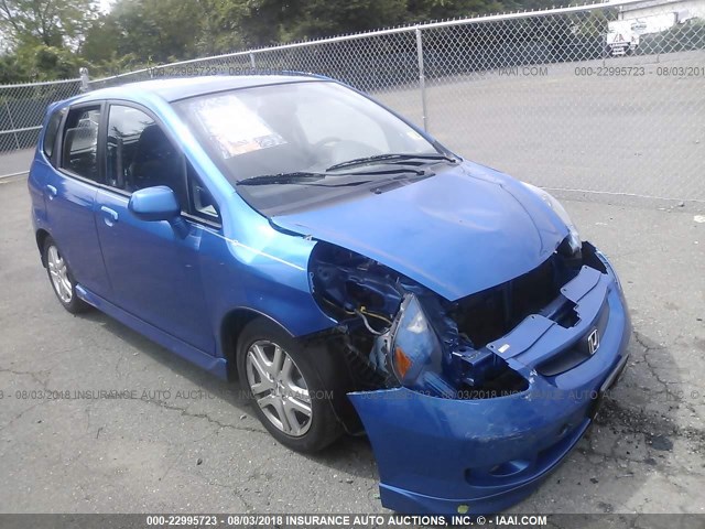 JHMGD38657S030153 - 2007 HONDA FIT S 蓝色 照片 1