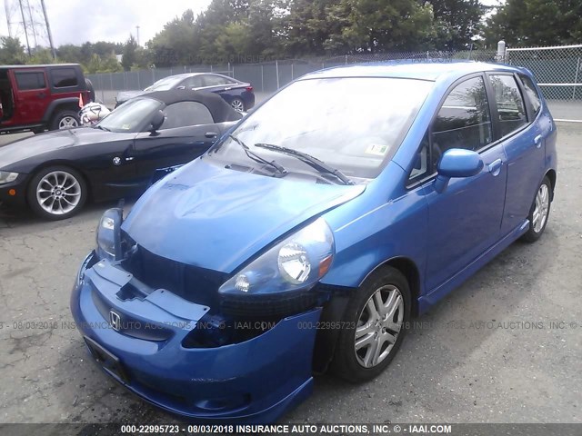 JHMGD38657S030153 - 2007 HONDA FIT S 蓝色 照片 2