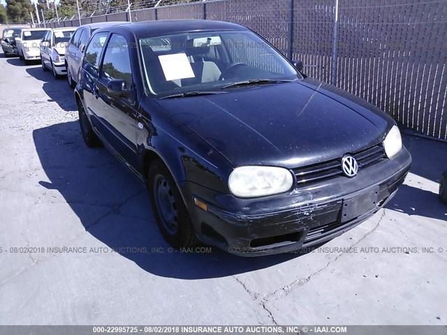 WVWBT21J01W056814 - 2001 VOLKSWAGEN GOLF GL BLACK photo 1