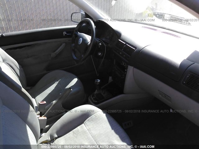 WVWBT21J01W056814 - 2001 VOLKSWAGEN GOLF GL BLACK photo 5