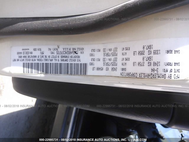 1J4GW48S24C376725 - 2004 JEEP GRAND CHEROKEE LAREDO/COLUMBIA/FREEDOM 白色 照片 9