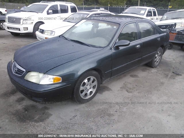 1YVGF22C825282940 - 2002 MAZDA 626 LX GREEN photo 2