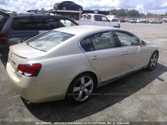 JTHBN96S265001121 - 2006 LEXUS GS GENERATION 200 430 GOLD photo 4