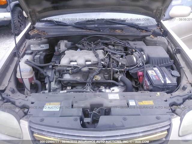 1G1NE52J116121556 - 2001 CHEVROLET MALIBU LS ოქროსფერი ფოტო 10