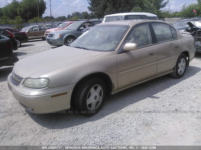 1G1NE52J116121556 - 2001 CHEVROLET MALIBU LS ოქროსფერი ფოტო 2