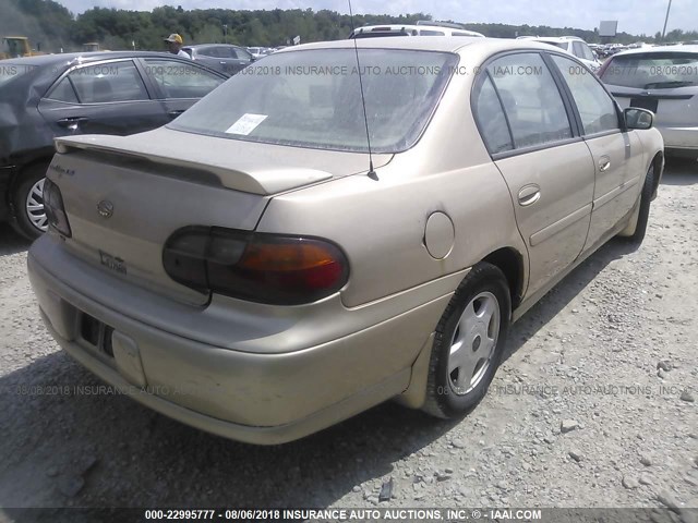 1G1NE52J116121556 - 2001 CHEVROLET MALIBU LS ოქროსფერი ფოტო 4