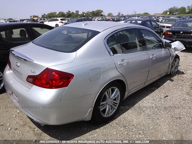 JN1CV6AR7CM679490 - 2012 INFINITI G37 SILVER photo 4