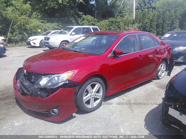 4T1BF1FK8CU576031 - 2012 TOYOTA CAMRY SE/LE/XLE წითელი ფოტო 2