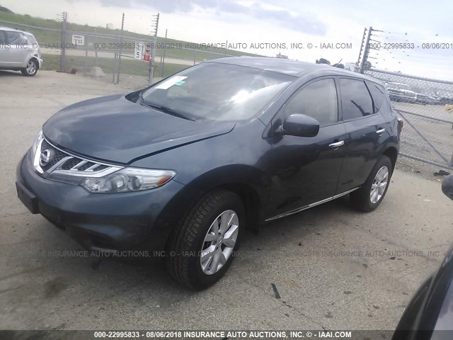 JN8AZ1MW4EW514814 - 2014 NISSAN Murano S/SL/SV/LE BLUE photo 2