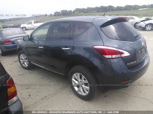 JN8AZ1MW4EW514814 - 2014 NISSAN Murano S/SL/SV/LE BLUE photo 3