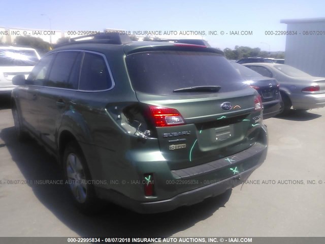 4S4BRBKC5A3321979 - 2010 SUBARU OUTBACK 2.5I LIMITED GREEN photo 6