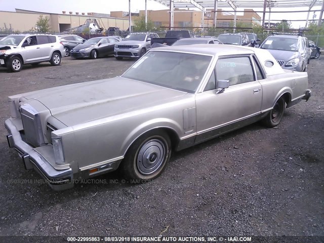 1MRBP95F1BY658126 - 1981 LINCOLN MARK VI GOLD photo 2