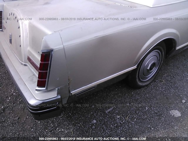 1MRBP95F1BY658126 - 1981 LINCOLN MARK VI GOLD photo 6