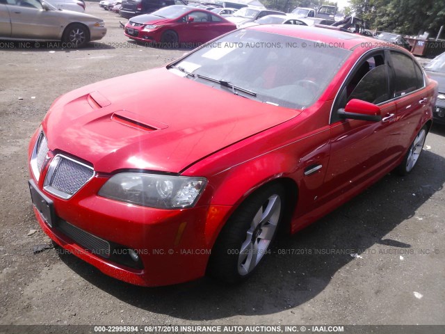 6G2EC57Y88L135458 - 2008 PONTIAC G8 GT RED photo 2