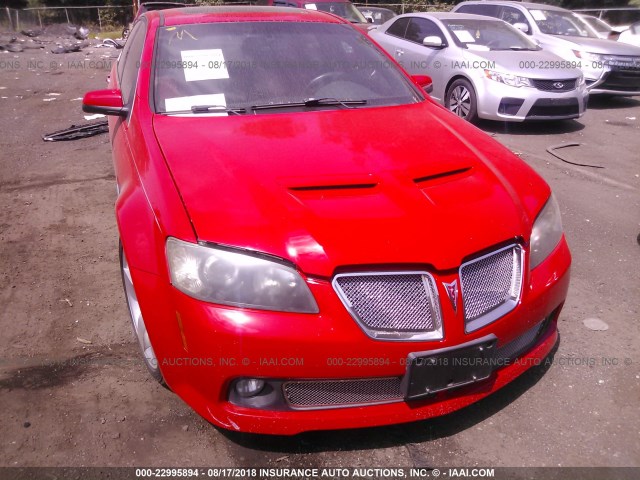 6G2EC57Y88L135458 - 2008 PONTIAC G8 GT RED photo 6