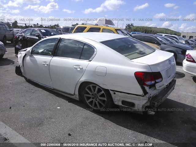 JTHBH96S765031318 - 2006 LEXUS GS GENERATION 200 300 WHITE photo 3