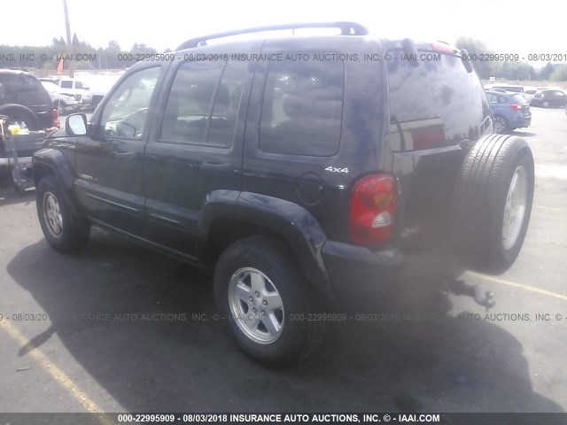 1J8GL58K62W275440 - 2002 JEEP LIBERTY LIMITED BLACK photo 3