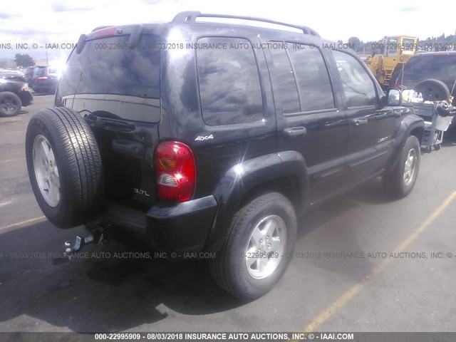 1J8GL58K62W275440 - 2002 JEEP LIBERTY LIMITED BLACK photo 4