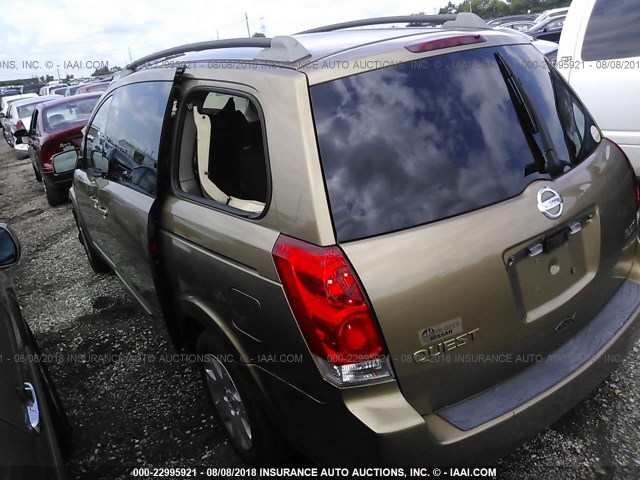 5N1BV28U94N366573 - 2004 NISSAN QUEST S/SE/SL MAROON photo 3