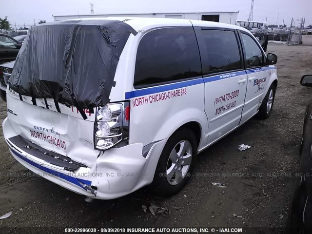 2C4RDGBG8DR515967 - 2013 DODGE GRAND CARAVAN SE WHITE photo 4