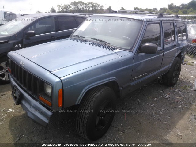1J4FF68S4XL597352 - 1999 JEEP CHEROKEE SPORT/CLASSIC Niebieski zdjęcie 2