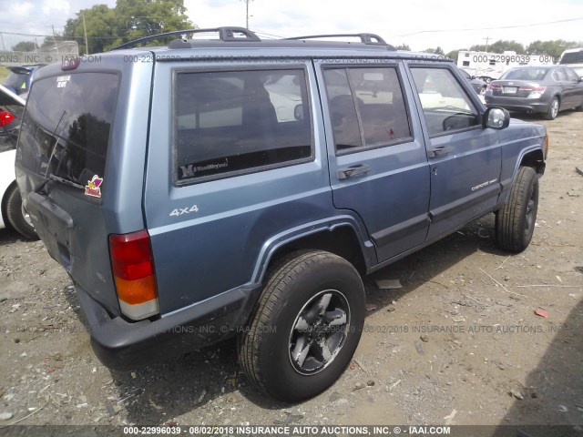 1J4FF68S4XL597352 - 1999 JEEP CHEROKEE SPORT/CLASSIC BLUE photo 4