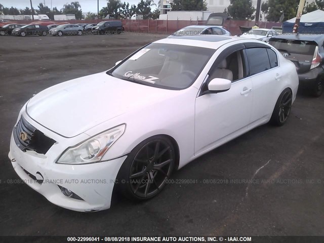 JN1CV6AP7AM200674 - 2010 INFINITI G37 SPORT WHITE photo 2