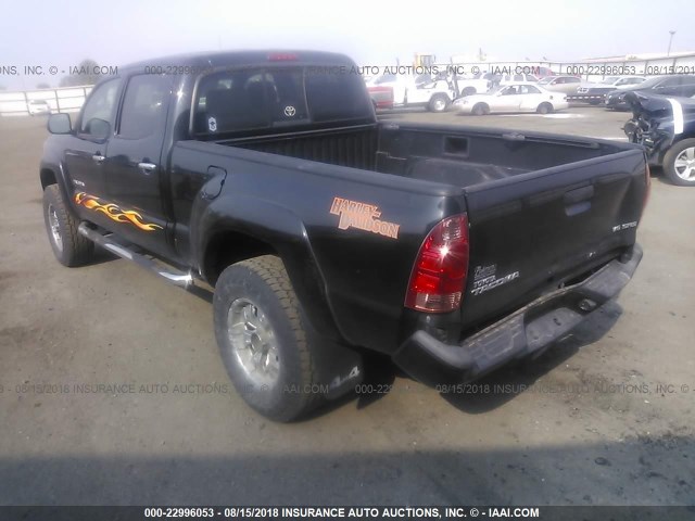 5TEMU52N08Z472769 - 2008 TOYOTA TACOMA DOUBLE CAB LONG BED BLACK photo 3