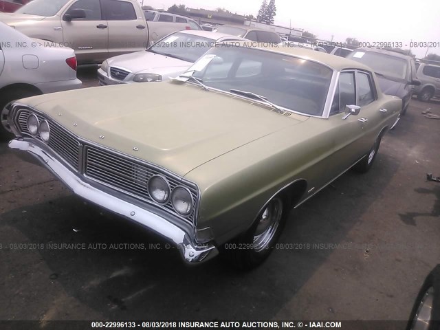 8J54Y163384 - 1968 FORD GALAXY GREEN photo 2