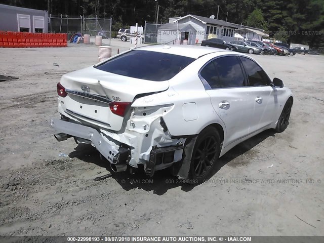 JN1BV7AR4EM686854 - 2014 INFINITI Q50 PREMIUM/SPORT WHITE photo 4