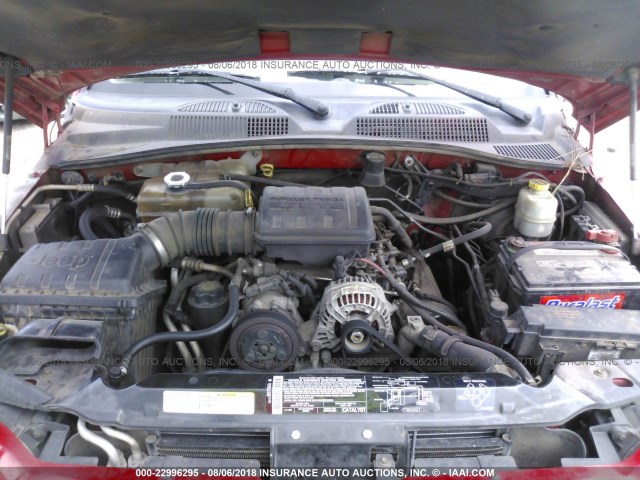 1J4GK48K53W637628 - 2003 JEEP LIBERTY SPORT/FREEDOM წითელი ფოტო 10