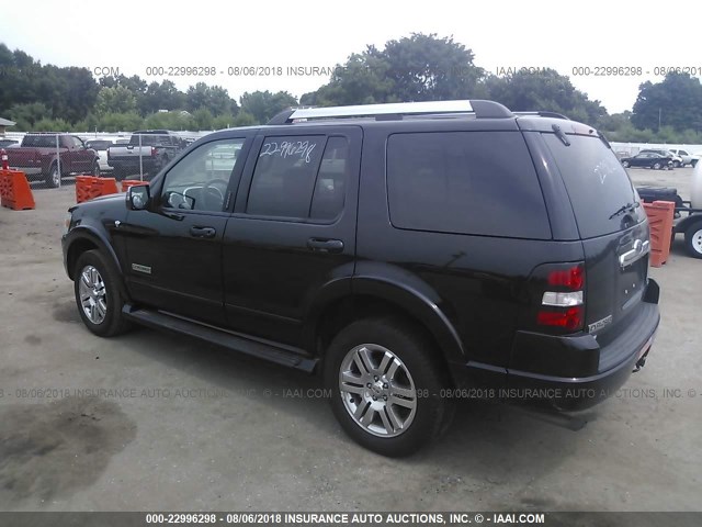 1FMEU75837UA68213 - 2007 FORD EXPLORER LIMITED BLACK photo 3