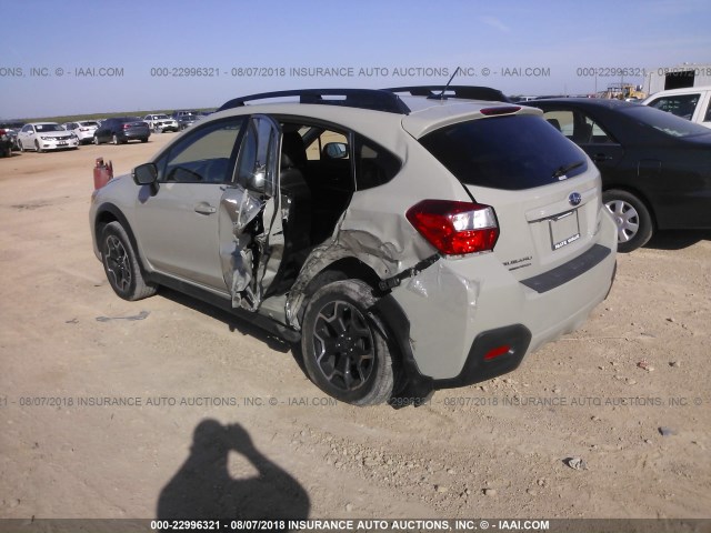 JF2GPAMC7F8219280 - 2015 SUBARU XV CROSSTREK 2.0 LIMITED SILVER photo 3