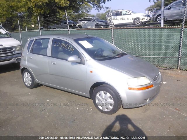 KL1TD62674B147388 - 2004 CHEVROLET AVEO SILVER photo 1