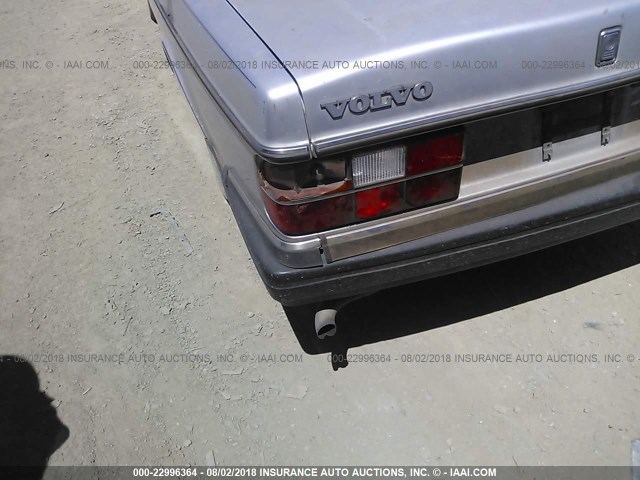 YV1AX8842H1271227 - 1987 VOLVO 244 DL/GL SILVER photo 6