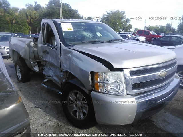 1GCEC14X39Z233809 - 2009 CHEVROLET SILVERADO C1500 SILVER photo 1