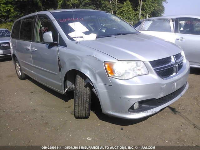 2C4RDGDG0CR112397 - 2012 DODGE GRAND CARAVAN CREW SILVER photo 1