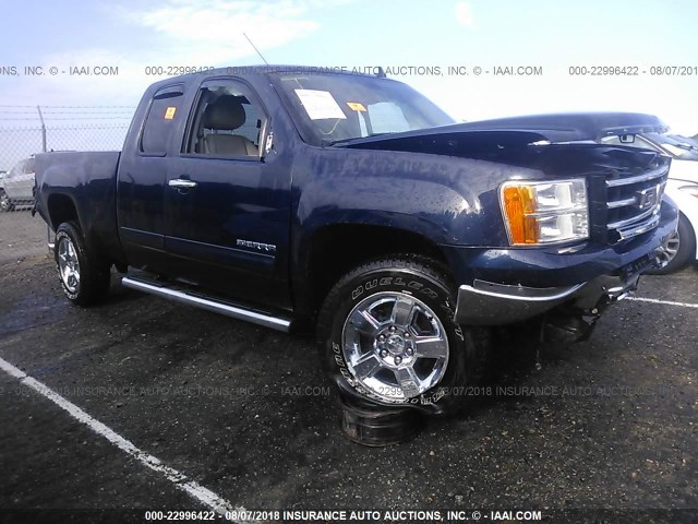 1GTR1VE02CZ245330 - 2012 GMC SIERRA C1500 SLE BLUE photo 1