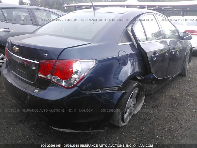 1G1PG5S96B7122707 - 2011 CHEVROLET CRUZE LT BLUE photo 4