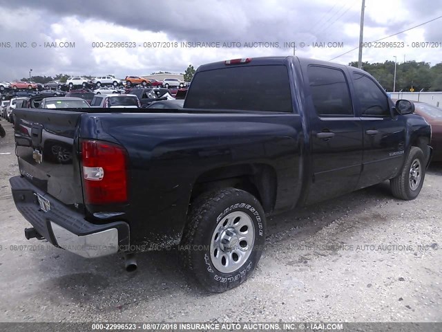 2GCEC13C871565362 - 2007 CHEVROLET SILVERADO C1500 CREW CAB BLUE photo 4